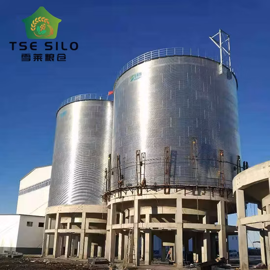 Getreide-Flachbodensilo mit heißem